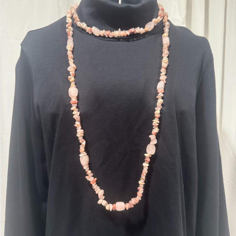 Multicolor Natural Gemstone Beaded Statement Neck… - image 3